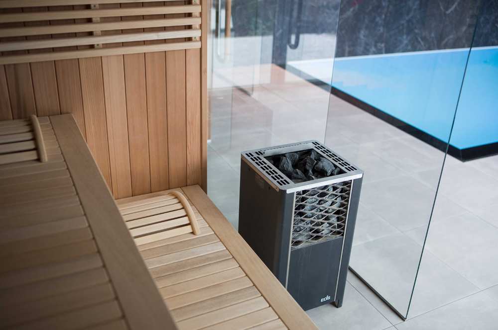 Eos Finnrock 9 kW finnischer Saunaofen Standofen anthrazit perleffekt 94.5664