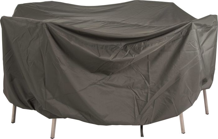 Stern Schutzhülle für Sitzgruppe oval Polyester grau mit Binderbändern und Gummizug 210X250X90 CM