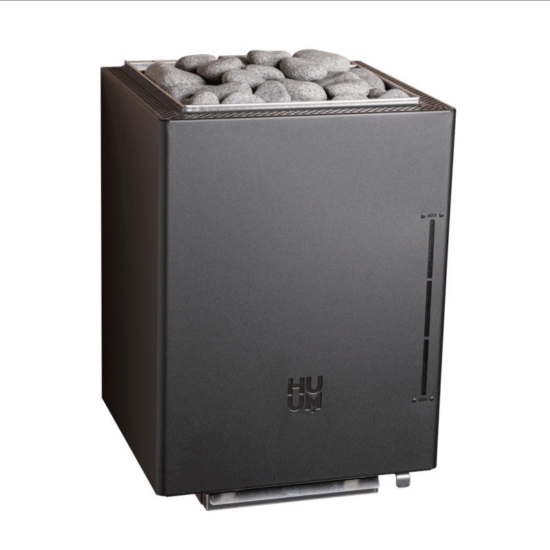 HUUM Core Wall Combi 6 Black Saunaofen 6 kW Combi Saunaofen Design Wandofen