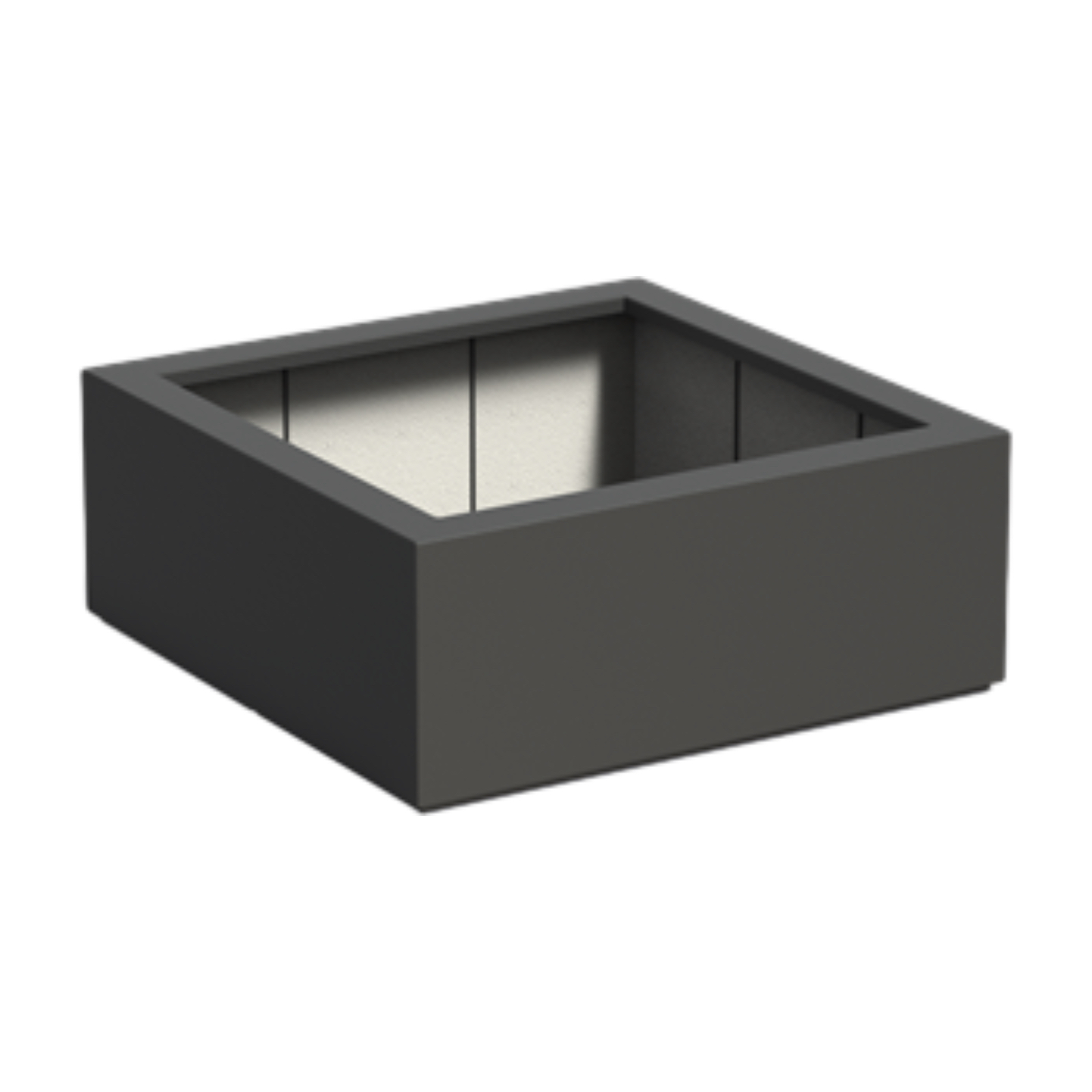 Adezz Pflanzgefäß Carrez mit Boden Fiberglas Pflanzkübel Blumenkübel schwarz