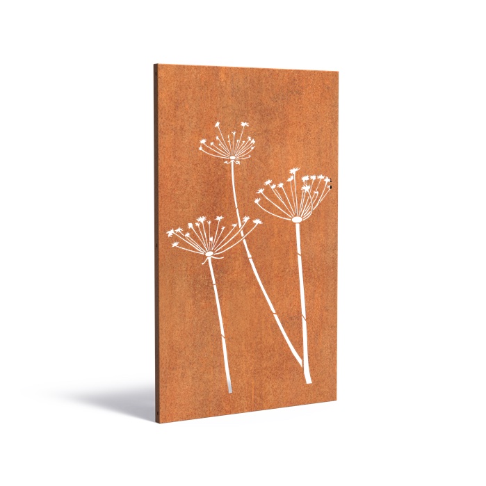 Adezz Paneel Nature CPN4 Cortenstahl 110x180 cm Gartenpaneel Sichtschutz Paneel