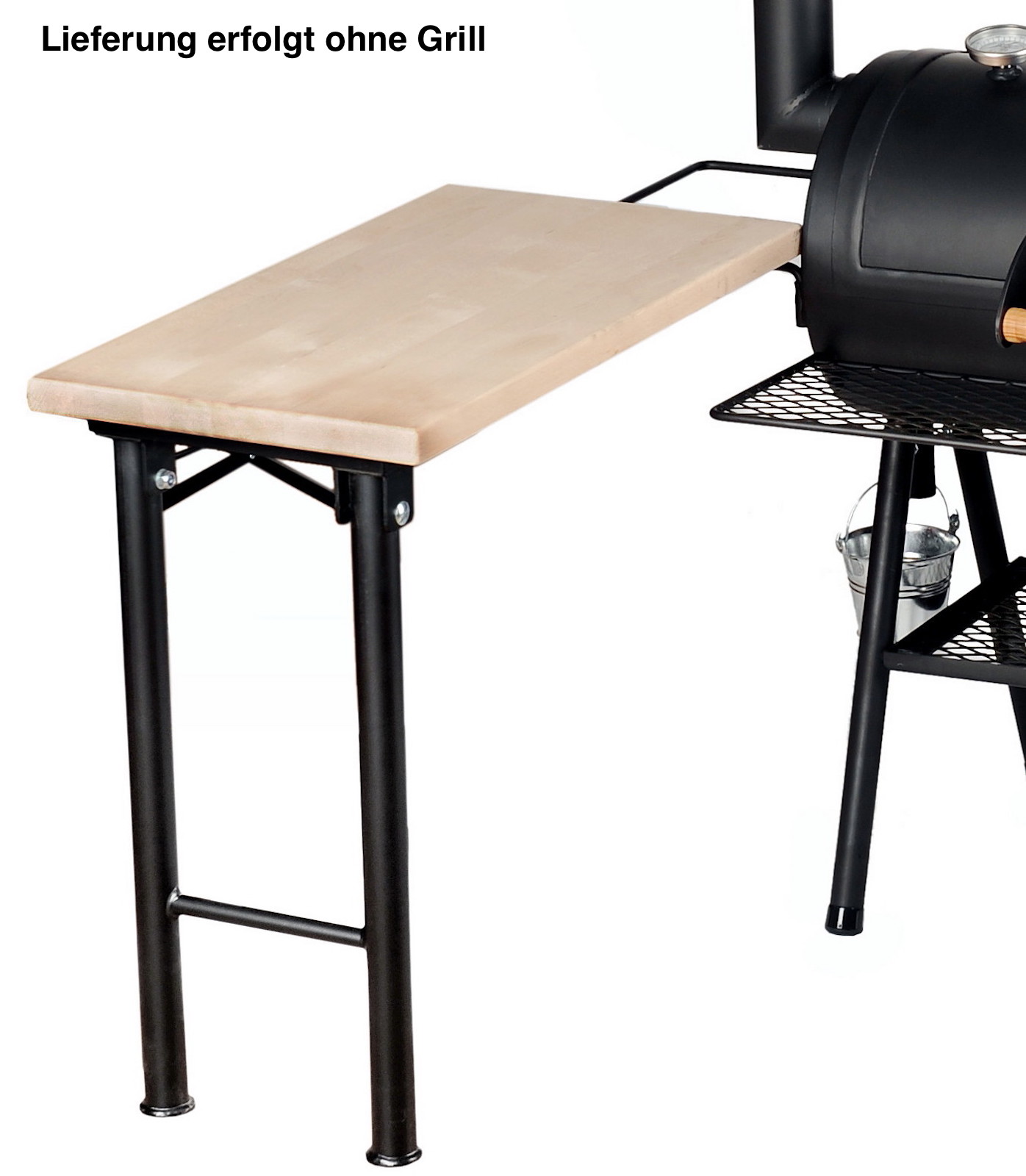 Rumo Barbeque JOEs Seitentisch mit massiver Holzplatte JS-2842