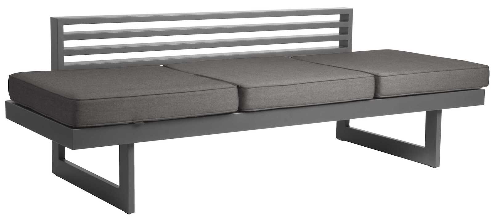 Stern Dining/Lounge-Bank New Holly 216x80 cm Aluminium graphit/Textilen silbergrau/schiefergrau