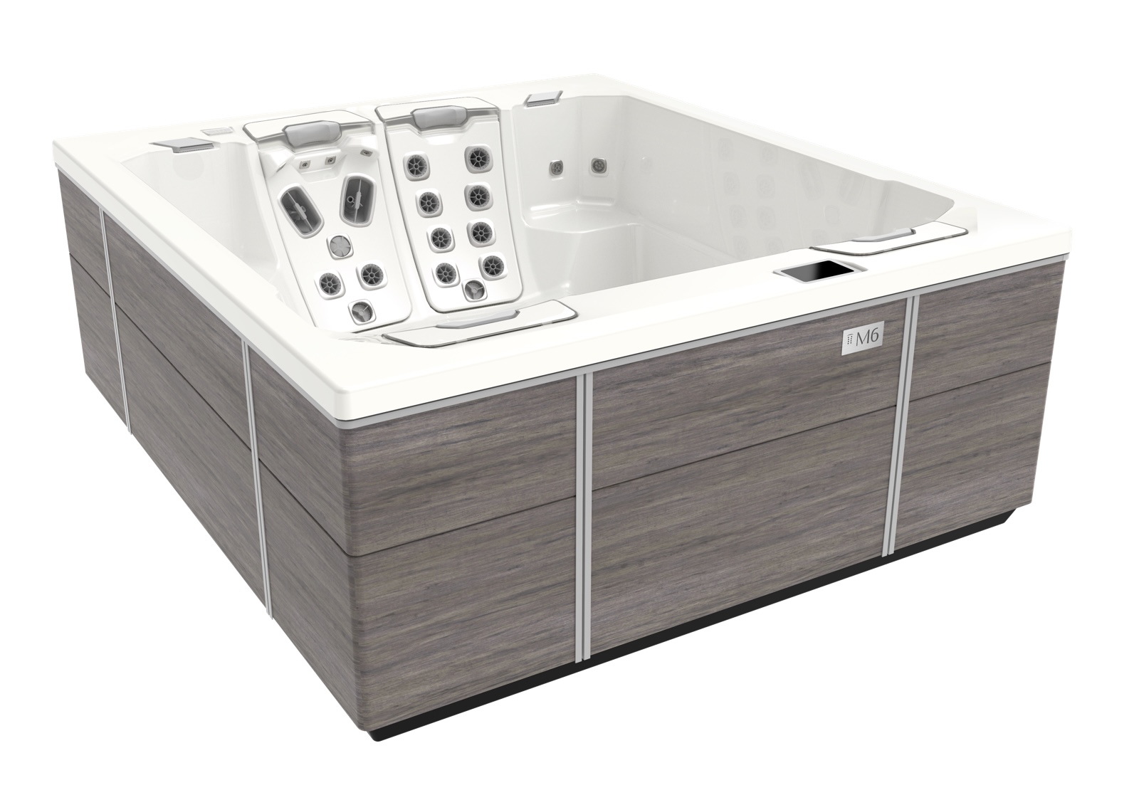Bullfrog Spas M6 Premium Whirlpool für 7 Personen 231x203x86cm Shoreline Grey