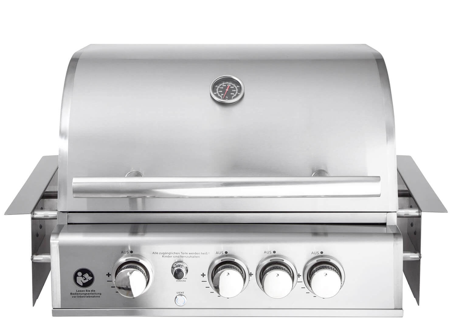 ALLGRILL Einbau-Gasgrill CHEF M Edelstahl Built-In Air System, 3 Brenner, Backburner 100949