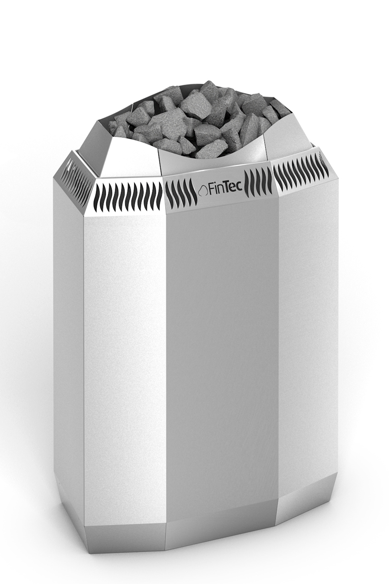 FinTec KAJA 9 kW Premium Elektro-Saunaofen finnischer Saunaofen aus Edelstahl