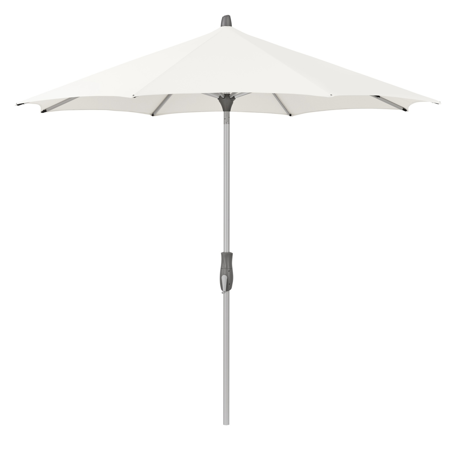 GLATZ Sonnenschirm ALU-TWIST rund ø 300 cm Stoffqualität 4 Farbe 404 White Mittelstock