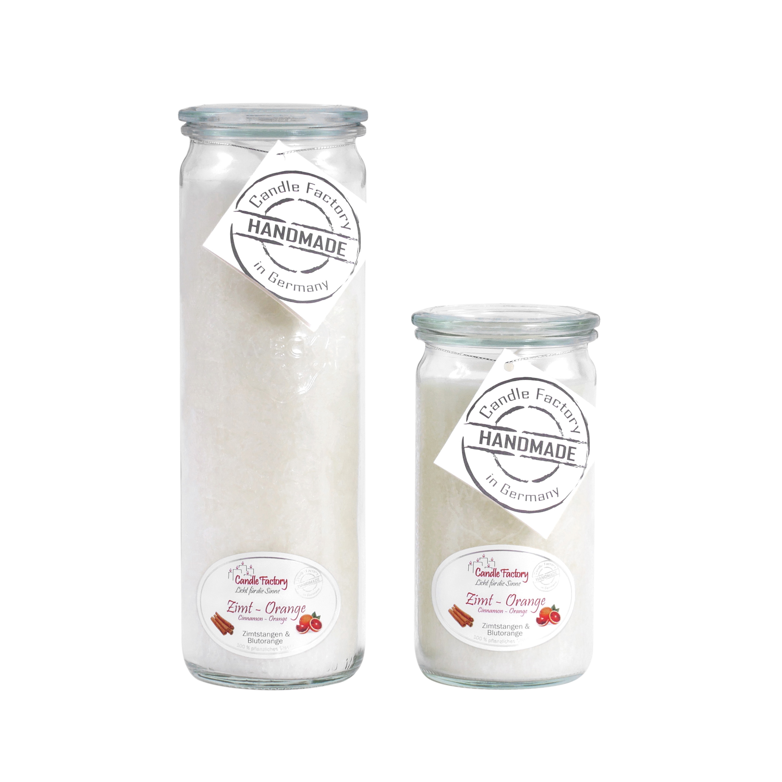 Candle Factory Kerzen-Set Zimt Orange Big + Mini Jumbo Duftkerze