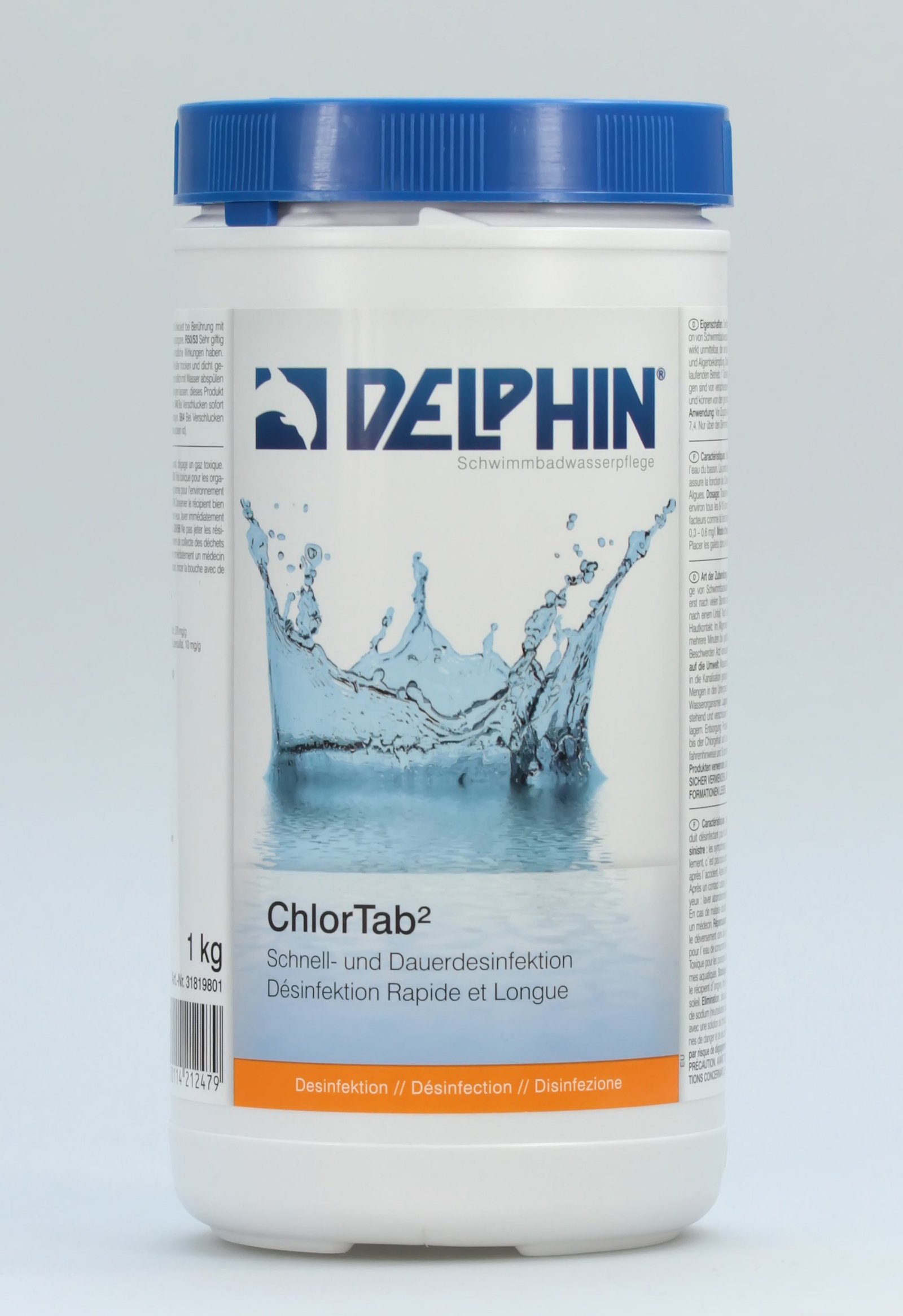 Delphin Chlor Tab² 250g Tablette 1 kg Schnelldesinfektion Desinfektion 0519001D