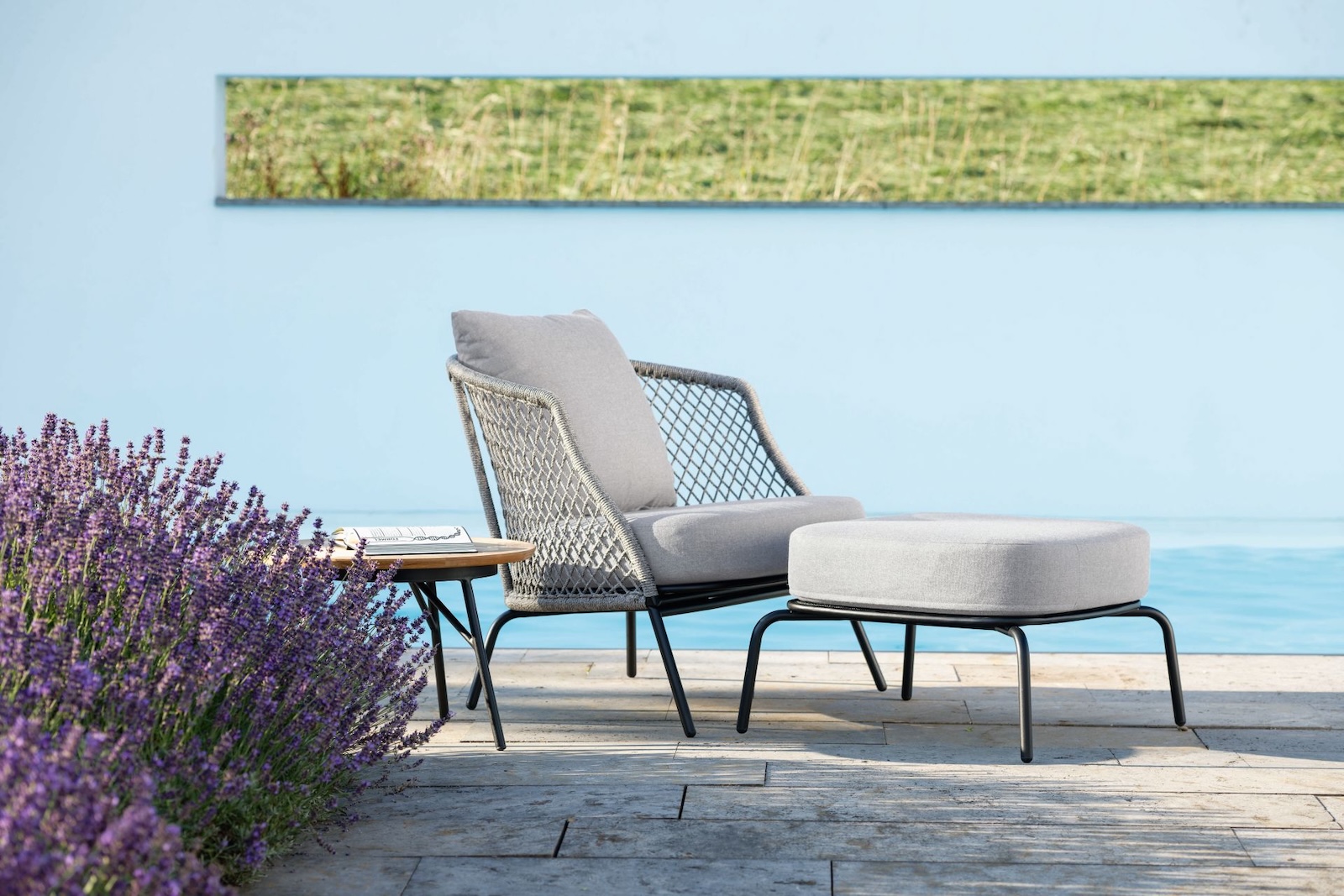 Stern Odea Lounge-Sessel Lounge-Stuhl Gartensessel Gartenstuhl cream/schwarz