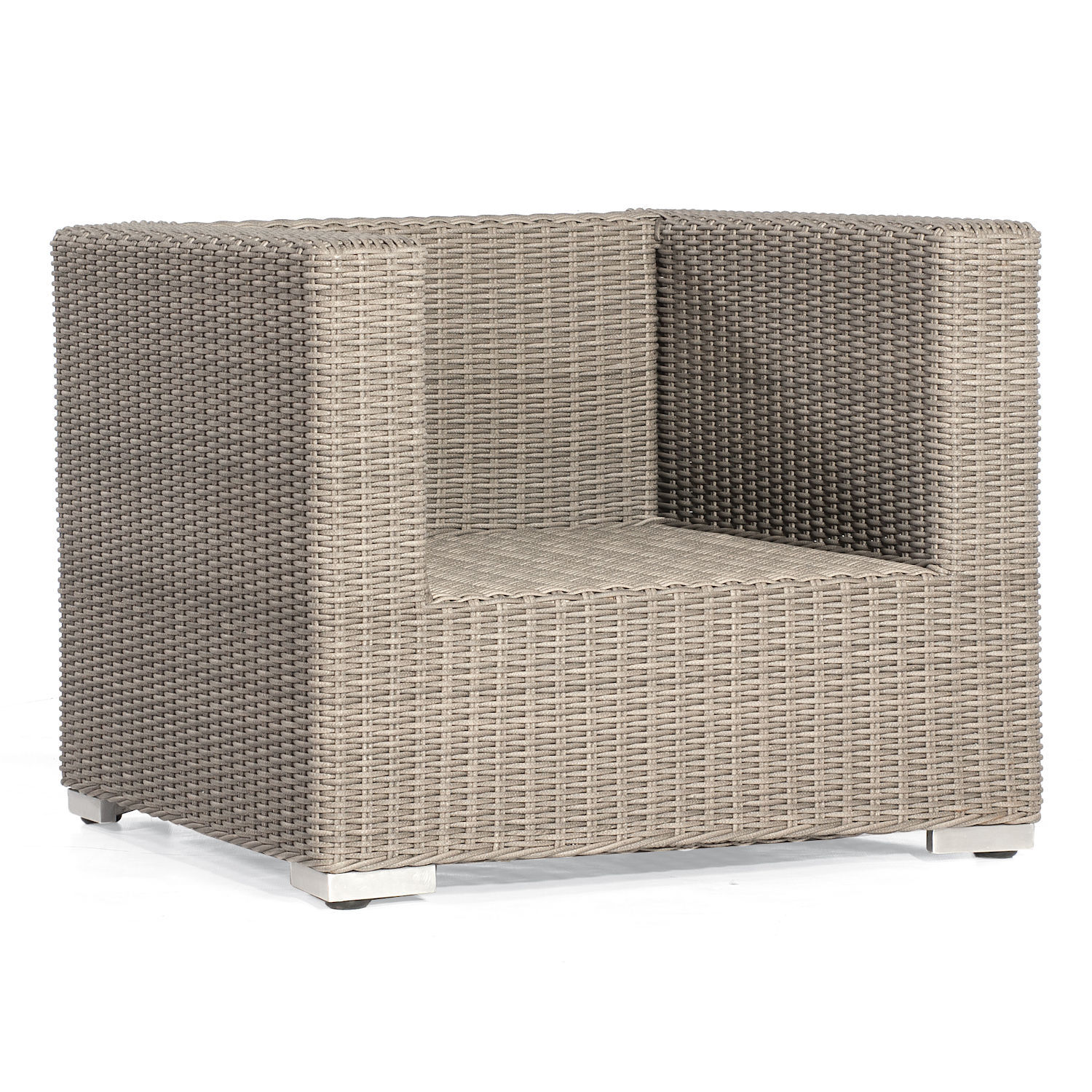 Sonnenpartner Residence Loungesessel Alu mit Polyrattan stone-grey inkl. Kissen