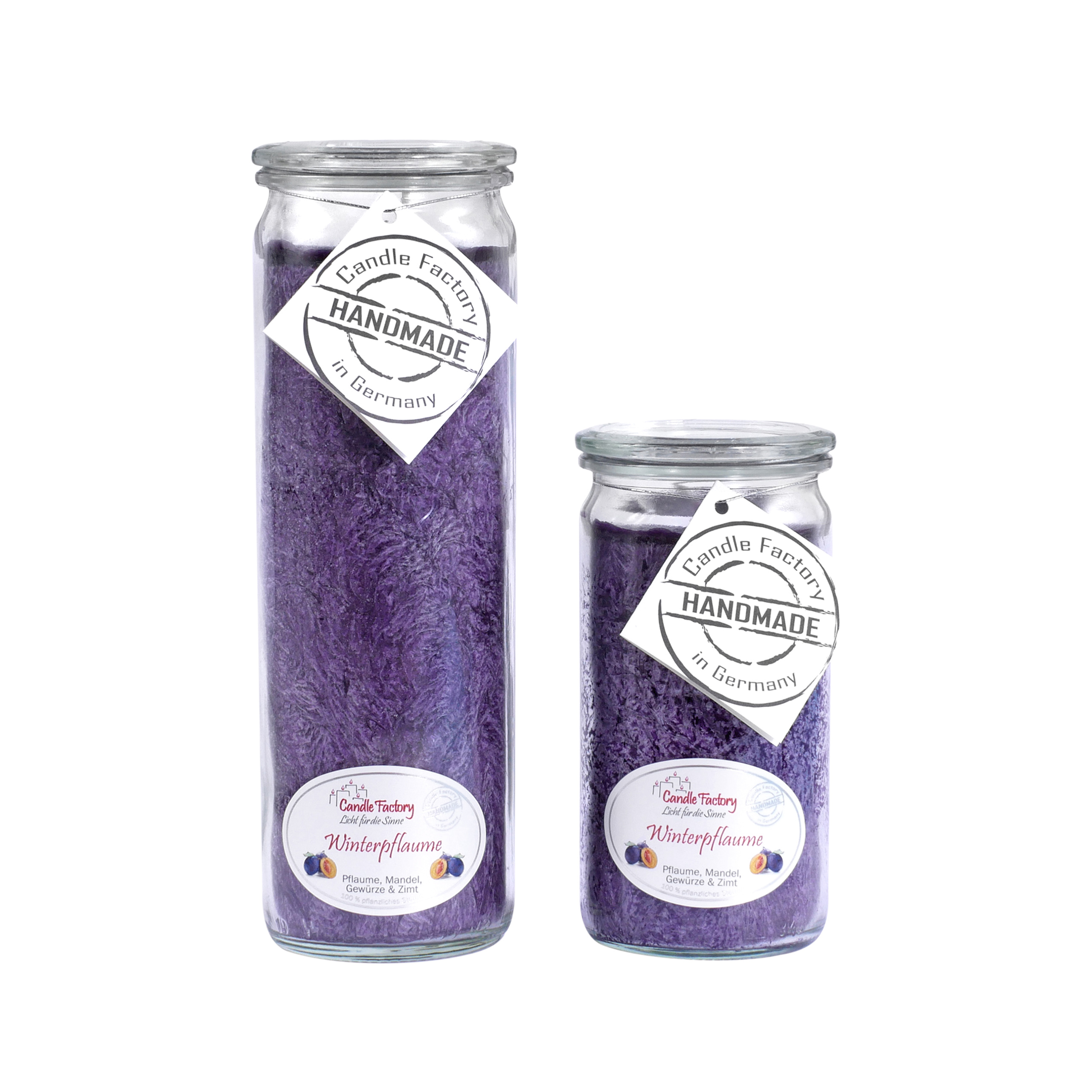 Candle Factory Kerzen-Set Winterpflaume Big + Mini Jumbo Duftkerze