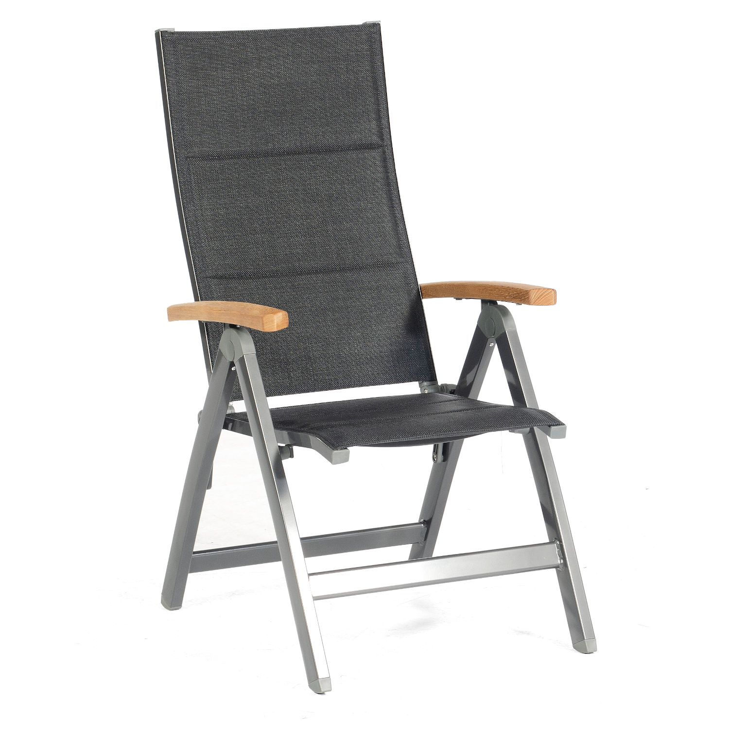 Sonnenpartner 6er-Set Klappsessel Sierra Aluminium mit Textilen anthrazit Klapp-Sessel Klappstuhl