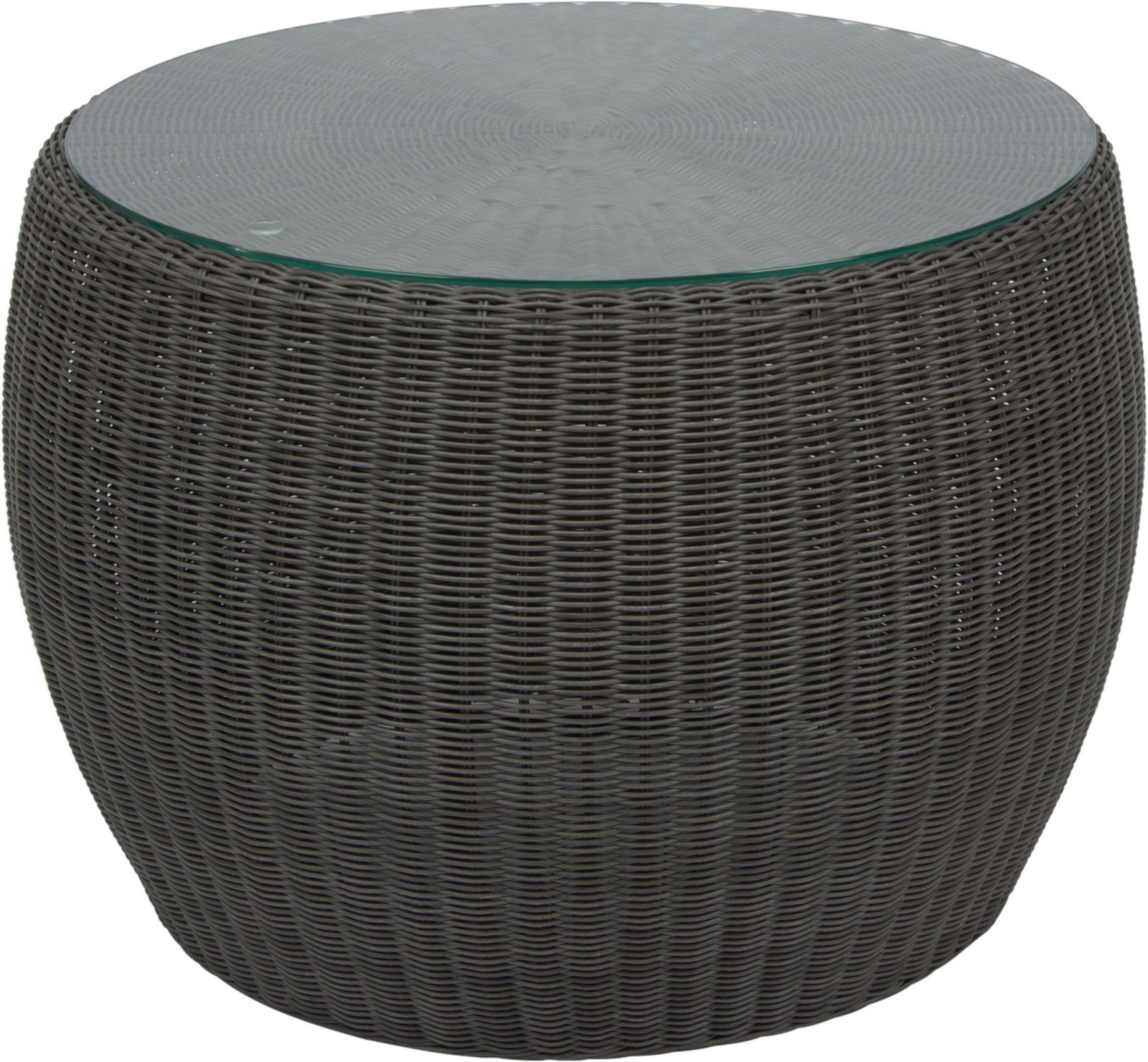 Stern Anny Beistelltisch Terrassentisch Lounge-Tisch Glasplatte Ø58 cm basaltgrau