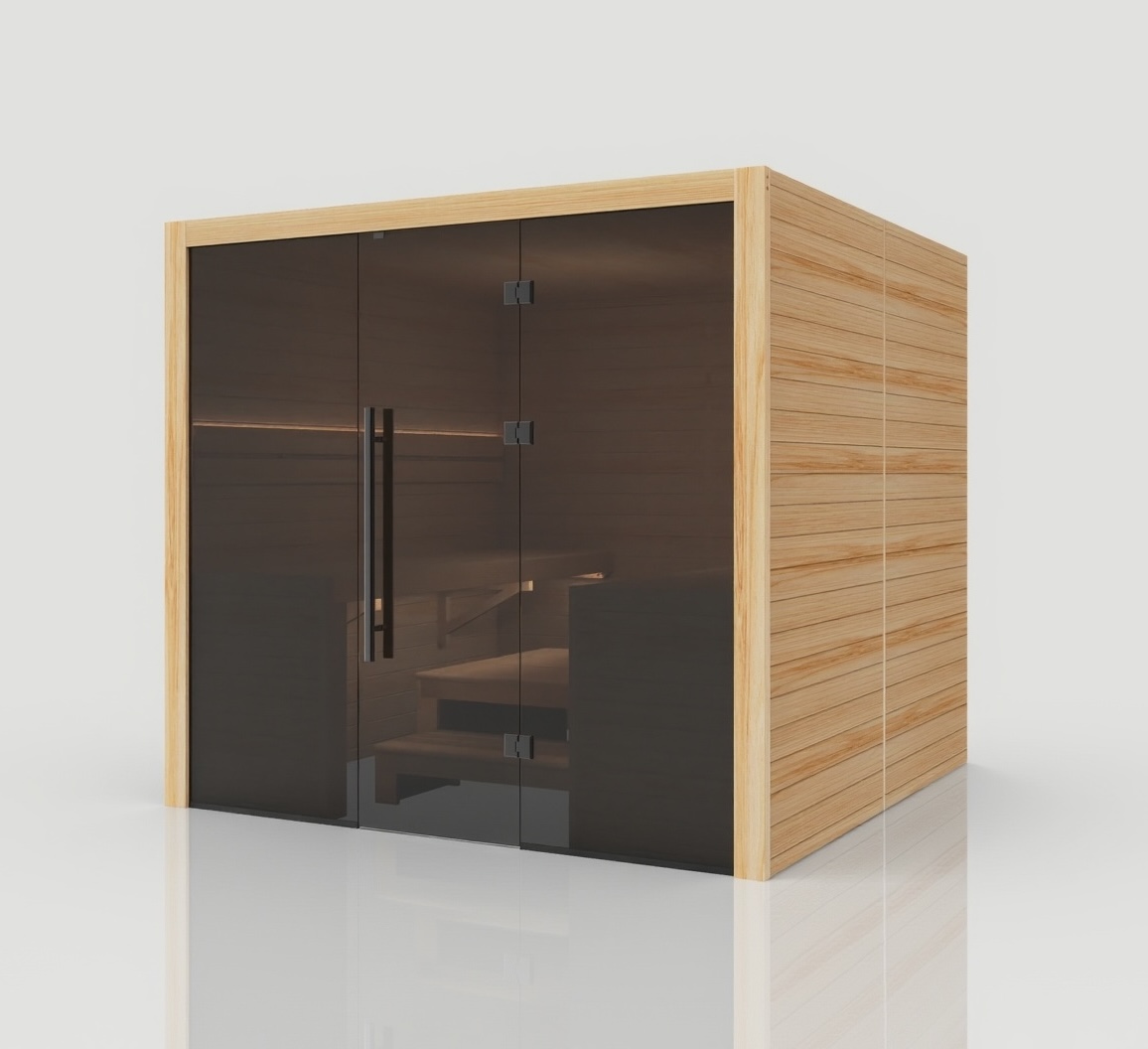 Hekla Traditional 220 Scandi Sauna für 6 Personen Saunakabine 220x210x210 cm