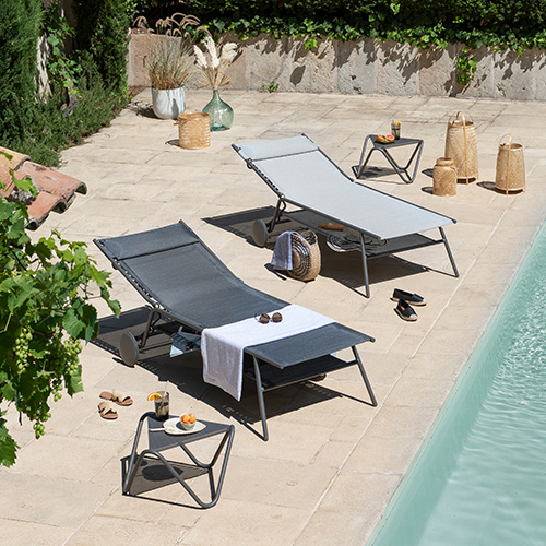 Lafuma Miami II Haut Batyline® Duo Sonnenliege Obsidian LFM5172.9718