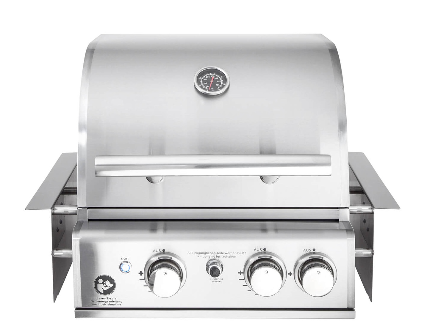 ALLGRILL Einbau-Gasgrill CHEF S Edelstahl Built-In Air System, 2 Brenner, Backburner 100959