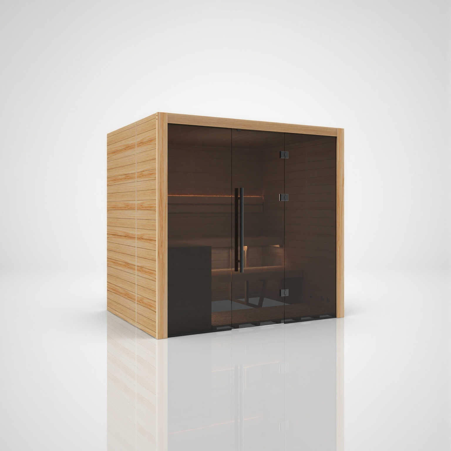Hekla Traditional 210 Scandi Sauna für 3-4 Personen Saunakabine 210x160x210 cm