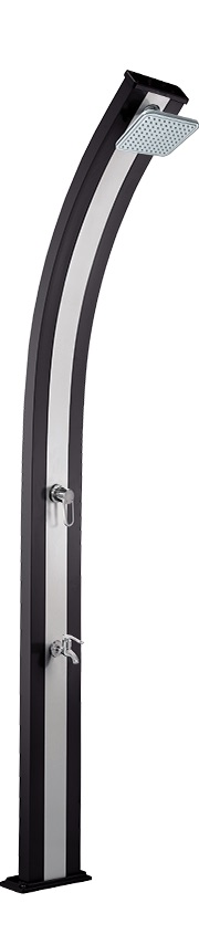 Formidra Spring Solardusche 30 Liter Gartendusche Außendusche Aluminium Anthrazit/Silber