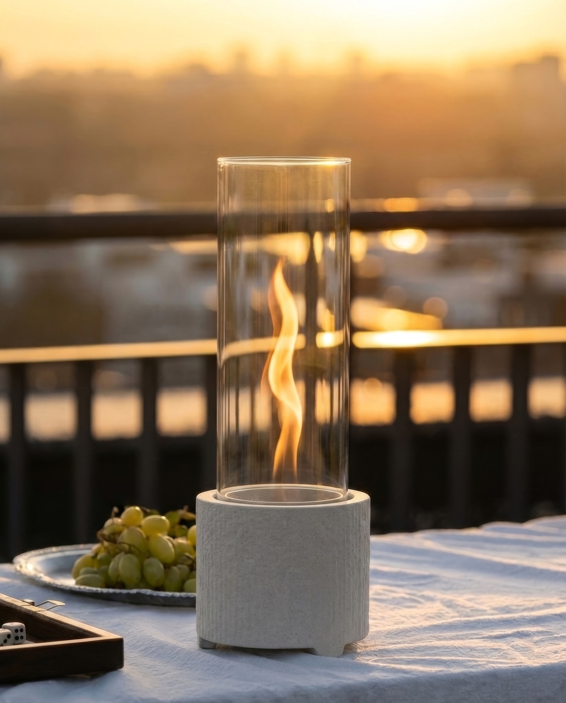 Tenderflame Glow Cycloflame Table Beige TF-600961