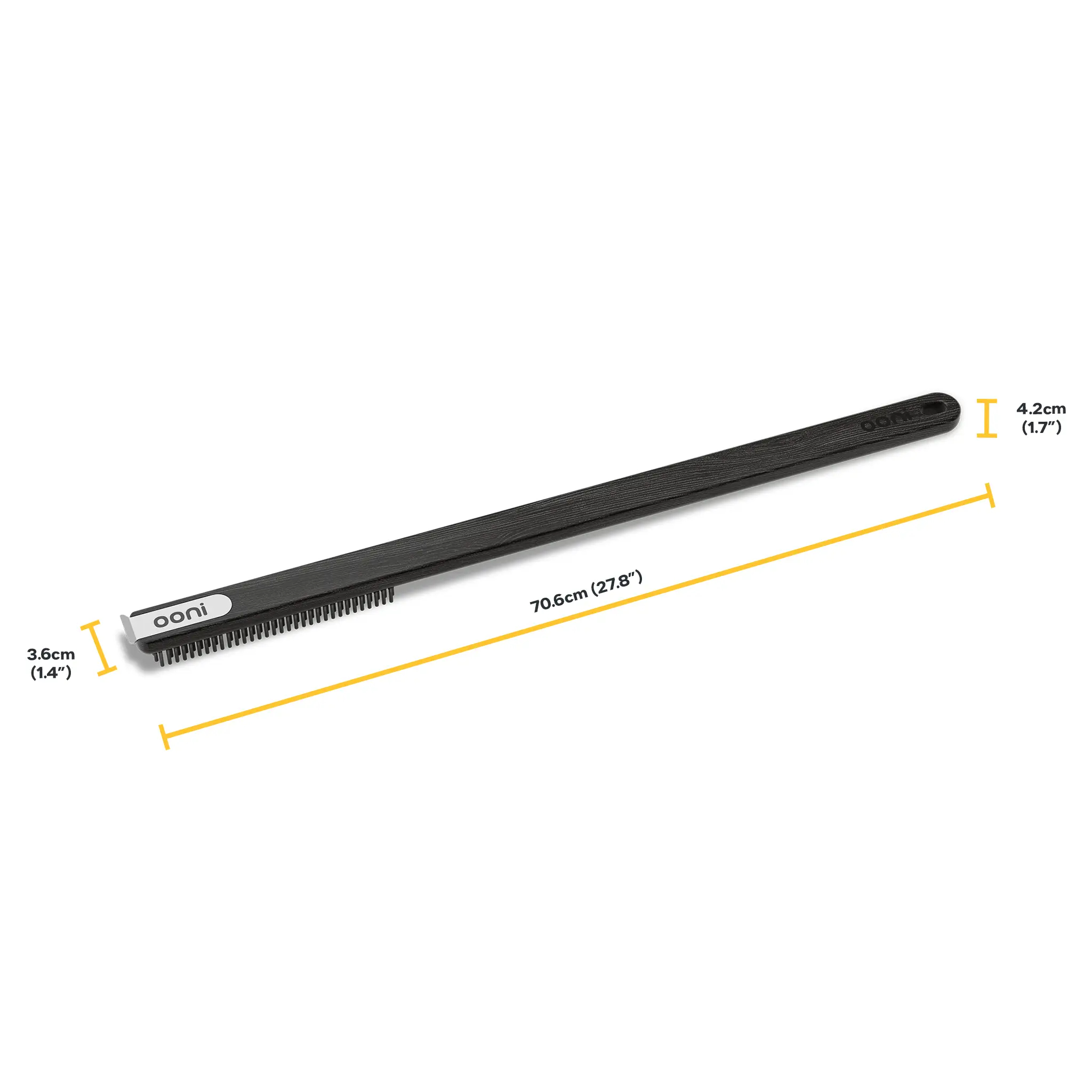 Ooni Pizzaofen-Bürste Reinigungsbürste 71 cm mit Schaber und Stahlborsten für Pizzaofen