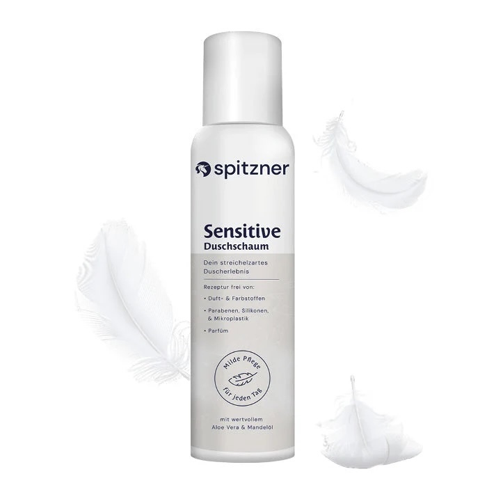 Spitzner Duschschaum Sensitive 150 ml Entspannende Wellness-Dusche sanft und 100% vegan