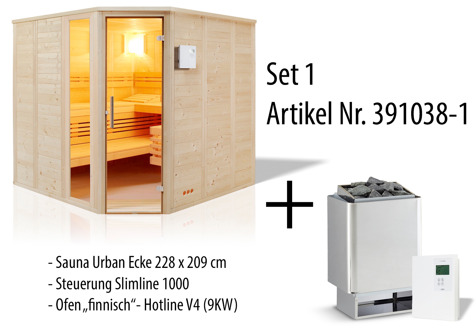 Infraworld Urban 228 Ecke Saunakabine Massivholzsauna aus Fichte 228x209x200 cm