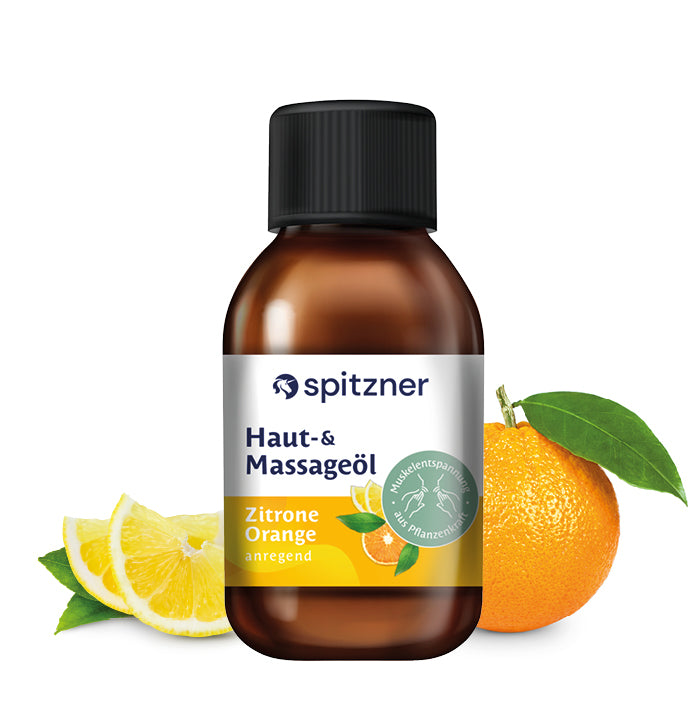 Spitzner Haut- und Massageöl Zitrone Orange 200 ml anregendes Massage Öl