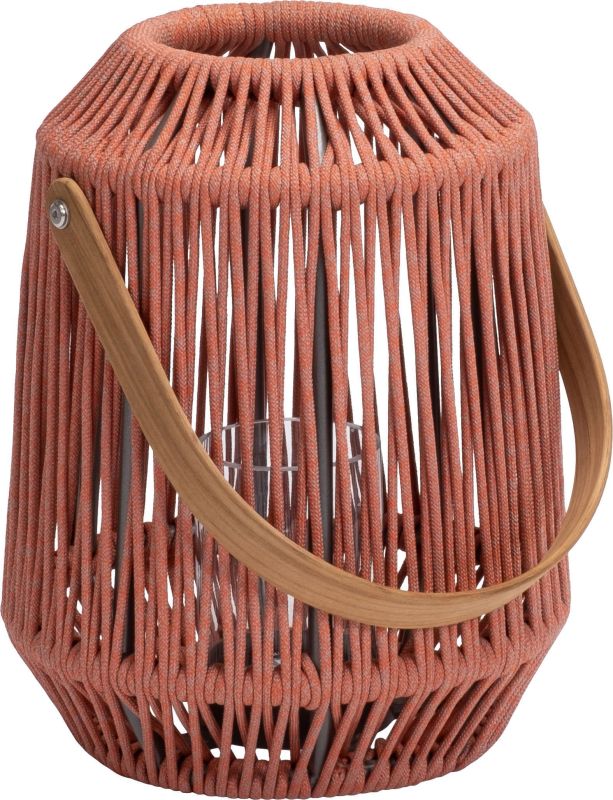 Stern Laterne Nele Ø 39 cm Höhe 50 cm Aluminium anthrazit Kordel koralle