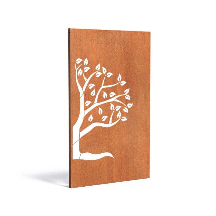 Adezz Paneel Abstract CPA8.2 Cortenstahl 110x180cm Gartenpaneel Sichtschutz Paneel