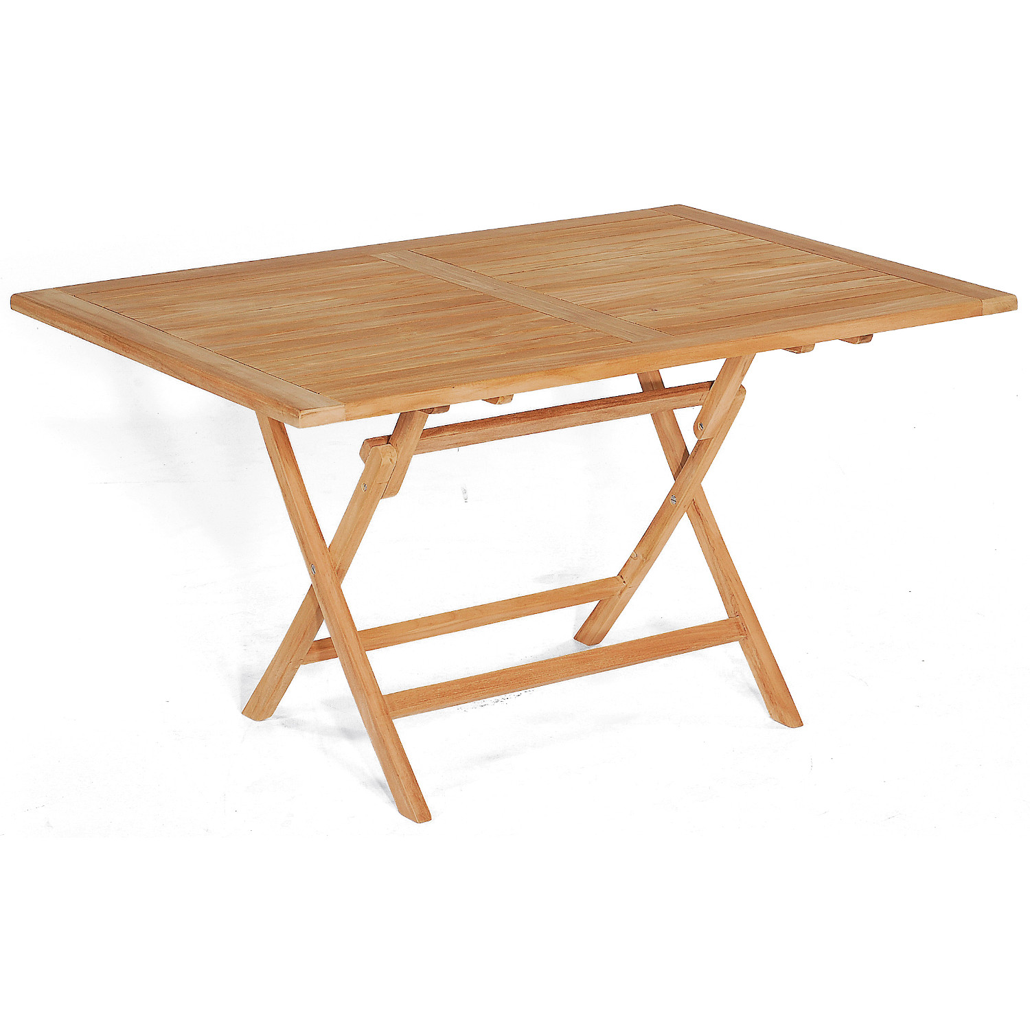 SunnySmart Perth Teakholz-Klapptisch Tisch Balkontisch Holztisch 140x95 cm