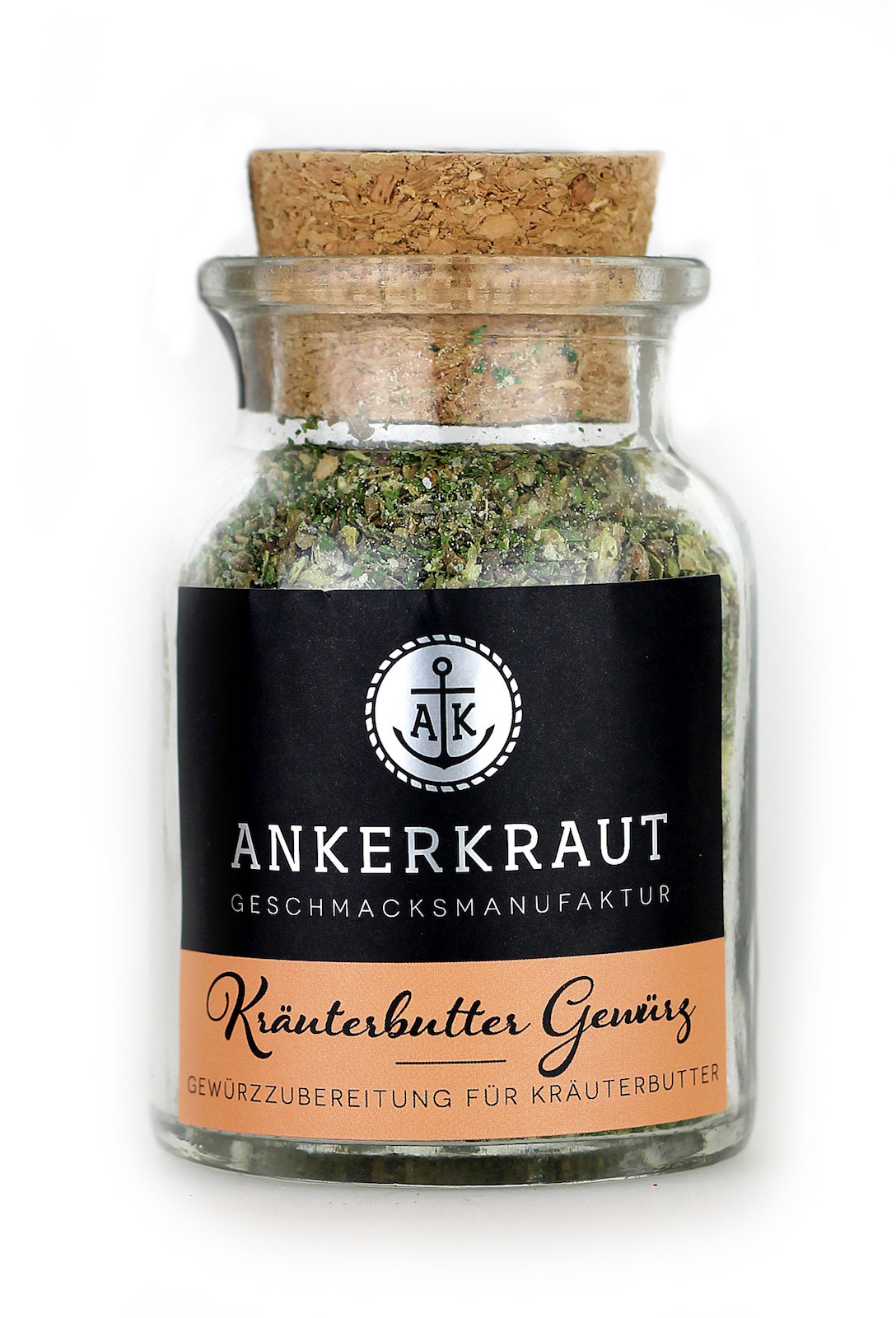 Ankerkraut Kräuterbutter Mix Gewürzmischung Gewürzzubereitung im Korkenglas 65 g