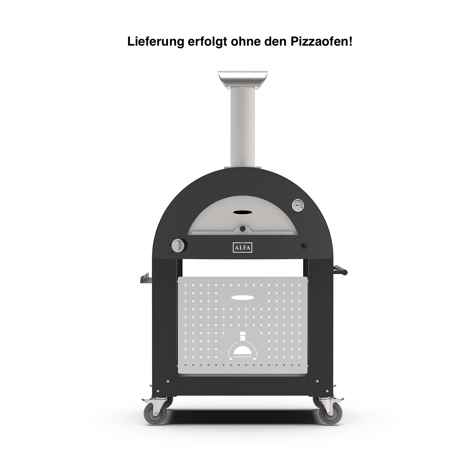 Alfa Forni Unterbau 2 Pizze für CLASSICO / MODERNO Pizzaofen Schwarz BF-2P-NEGO