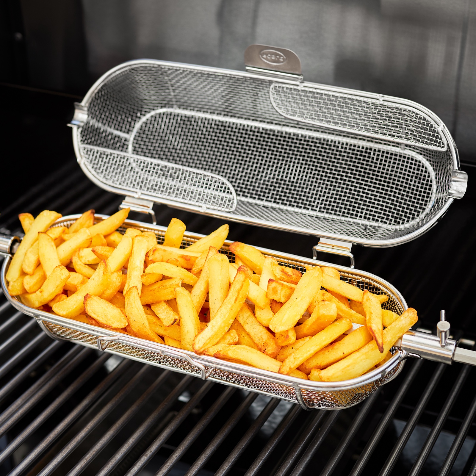 Rösle Drehspießkorb aus Edelstahl für ALLFLAME, EPICFLAME und BLAZEFLAME Rotisserie 250437