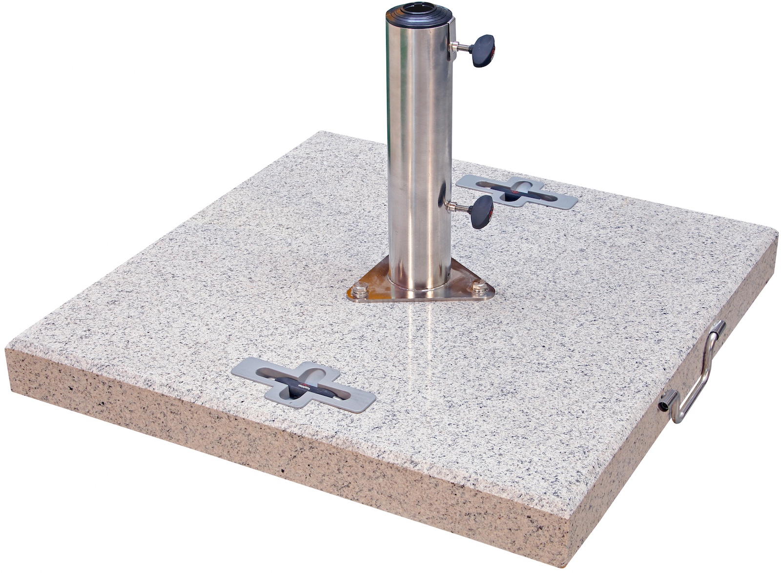 Doppler Granitsockel 90 kg für Rohr ø 32 x 70 mm Schirmsockel 70 x 70 x 8 cm