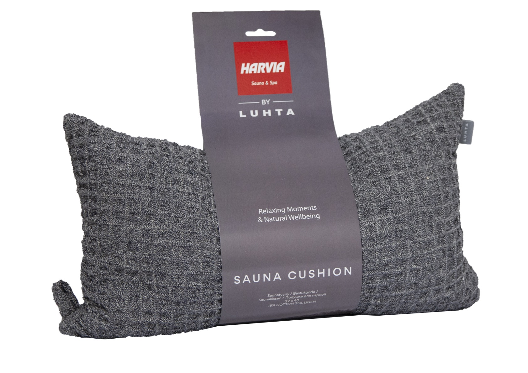 Harvia by Luhta Saunakissen ca. 22 x 40 cm Sauna Kissen anthrazit