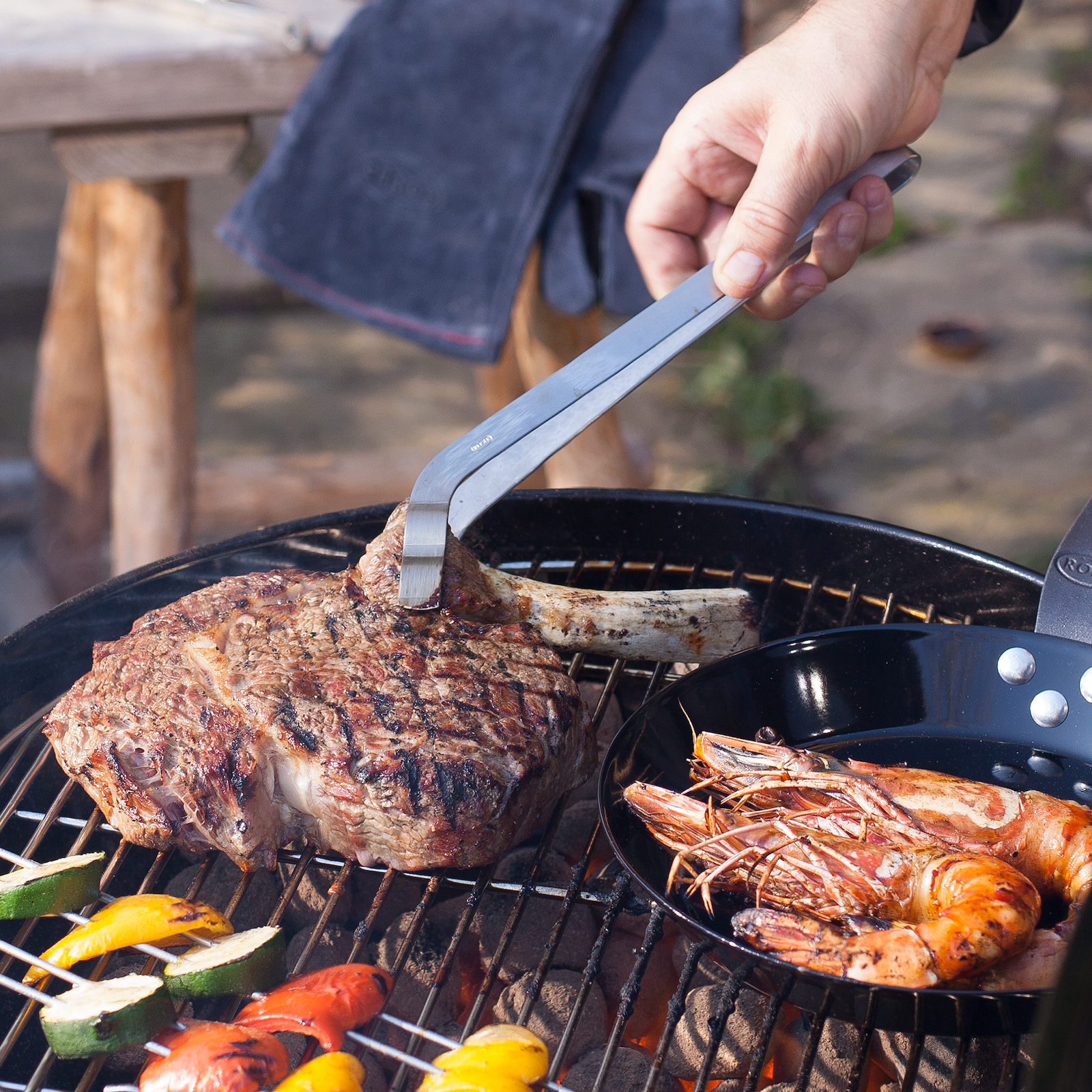 Rösle Grillzange gebogen 35 cm aus Edelstahl 250061