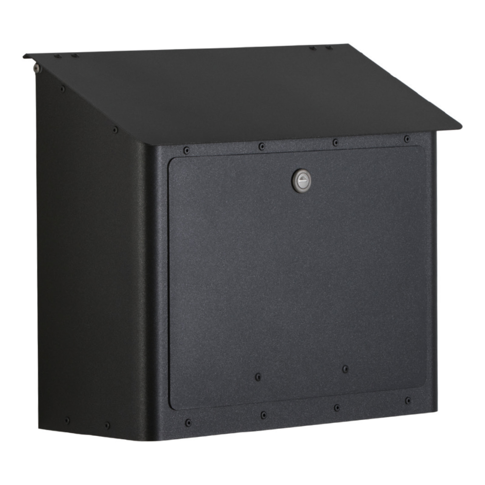 Heibi GRAN-SECURO Briefkasten Postkasten Postfach Stahl graphitgrau DIN C4 quer