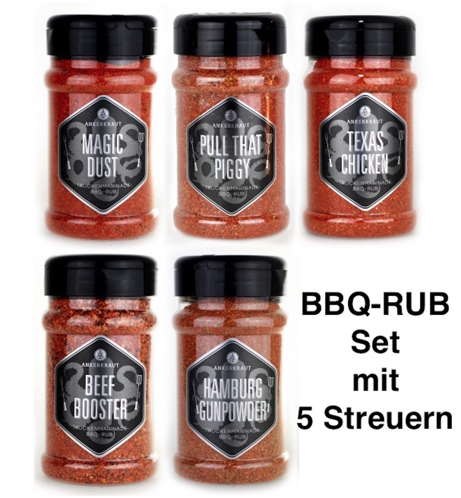 Ankerkraut 5er BBQ Rub Marinaden Set