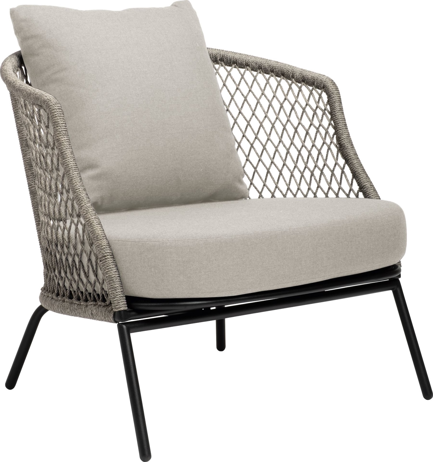 Stern Odea Lounge-Sessel Lounge-Stuhl Gartensessel Gartenstuhl cream/schwarz