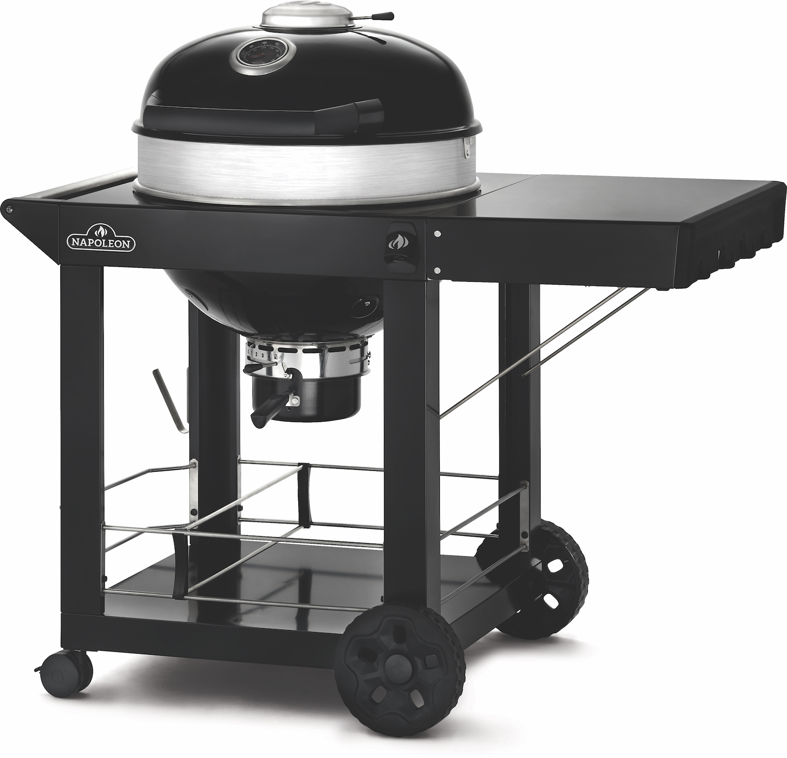 Napoleon PRO-CART Holzkohle Kugelgrill PRO22K-CART-3 mit Grillwagen Schwarz Ø 57 cm
