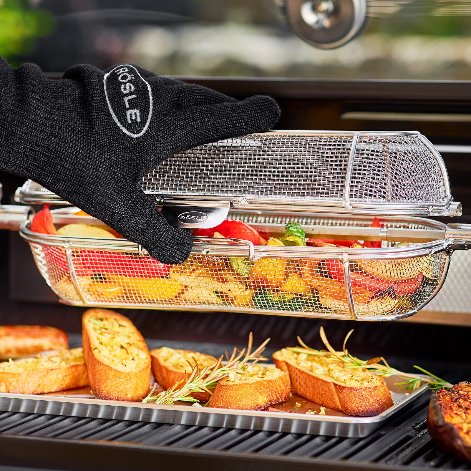 Rösle Drehspießkorb aus Edelstahl für ALLFLAME, EPICFLAME und BLAZEFLAME Rotisserie 250437