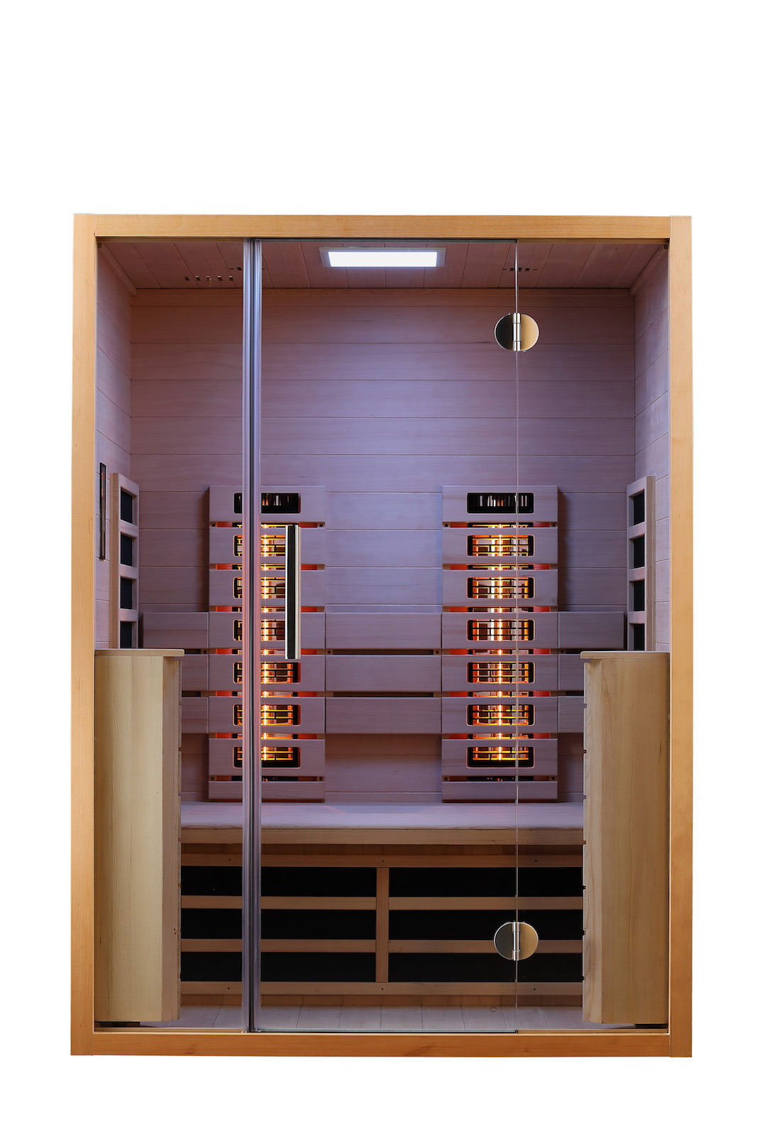 VITALhome Sunlight 140 Infrarotkabine Infrarotstrahler inkl. Frontstrahler-Set ca. 140x105x190cm