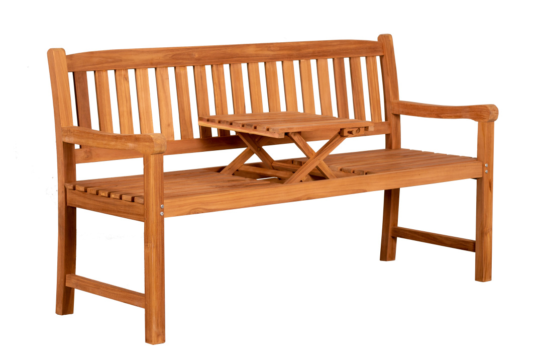 deVries Gartenbank "WOODIE" Trend Butler 160 aus Teakholz Basic 160x57x94 cm