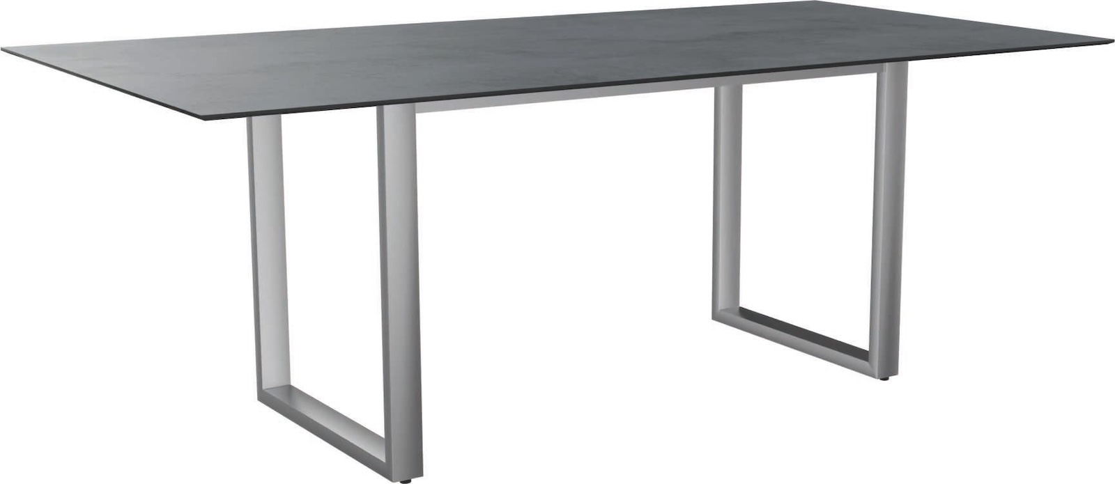 Stern Kufentisch Gartentisch Edelstahl 200x100 cm Silverstar 2.0 Dekor Zement