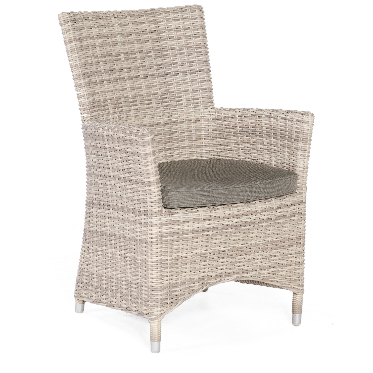 Sonnenpartner 4er-Set Garten-Sessel Ikarus Aluminium mit Polyrattan white-coral Gartenstuhl