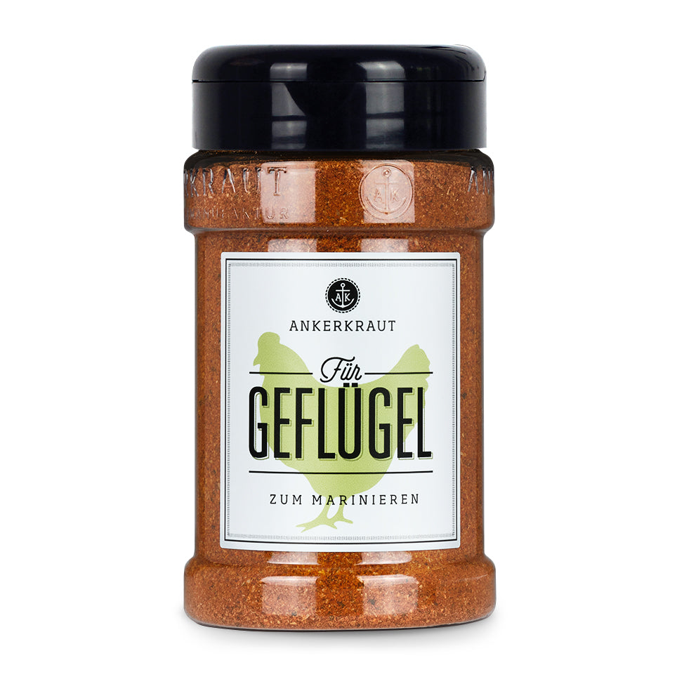 Ankerkraut Hähnchengewürz für Geflügel BBQ Rub Gewürzmischung 230 g im Streuer