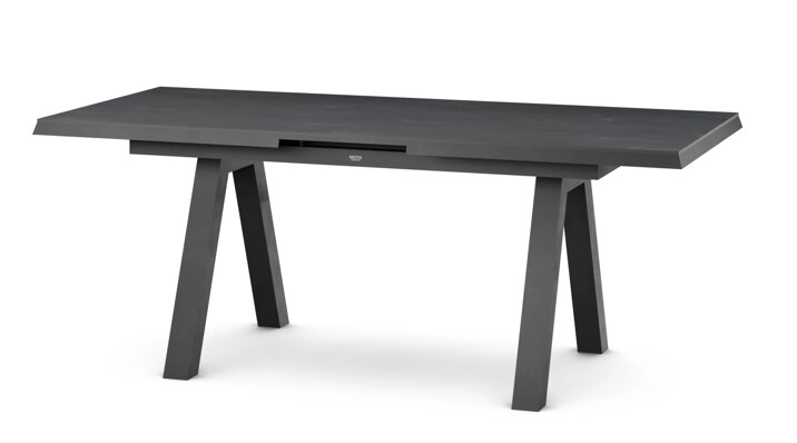 Siena Garden Tirana Dining Tisch, ausziehbar – 160/200 x 90 cm, Aluminium (matt anthrazit) & HPL Ferro