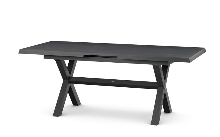 Siena Garden Sincro Ausziehtisch, ausziehbar – 160/200 x 90 cm, Aluminium (matt anthrazit) & HPL Ferro