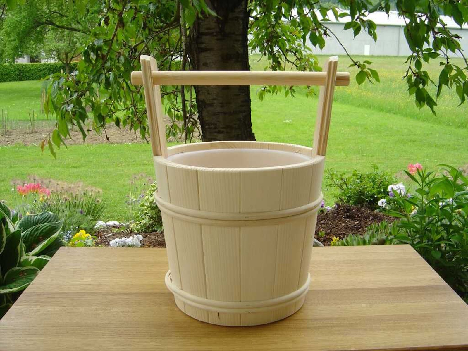 Achleitner Sauna Aufgusskübel Fichtenholz 5 ltr. mit Tragegriff 761